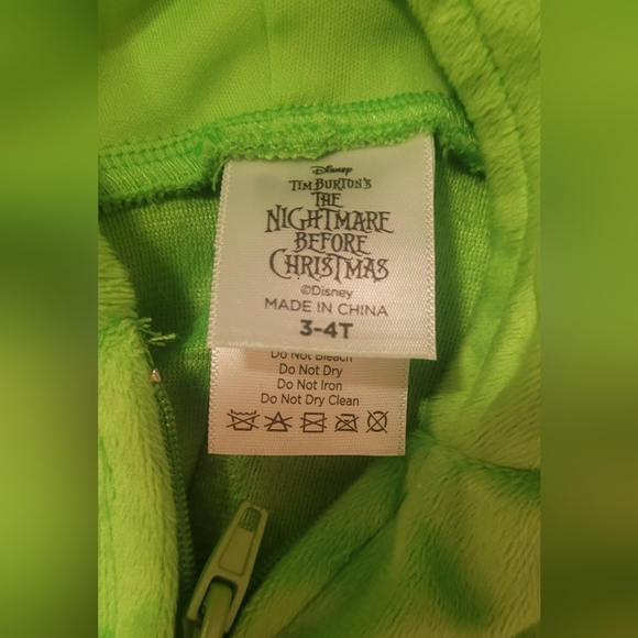 3t-4t Disney Nightmare Before Christmas Hoodie Oogie Boogie - Picture 5 of 6
